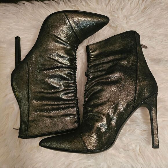 NINE WEST SHIMMERY METALLIC BOOTIES - Picture 6 of 8